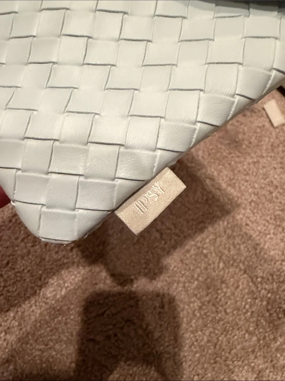 Ipsy Woven Envelope glam bag - Light Blue